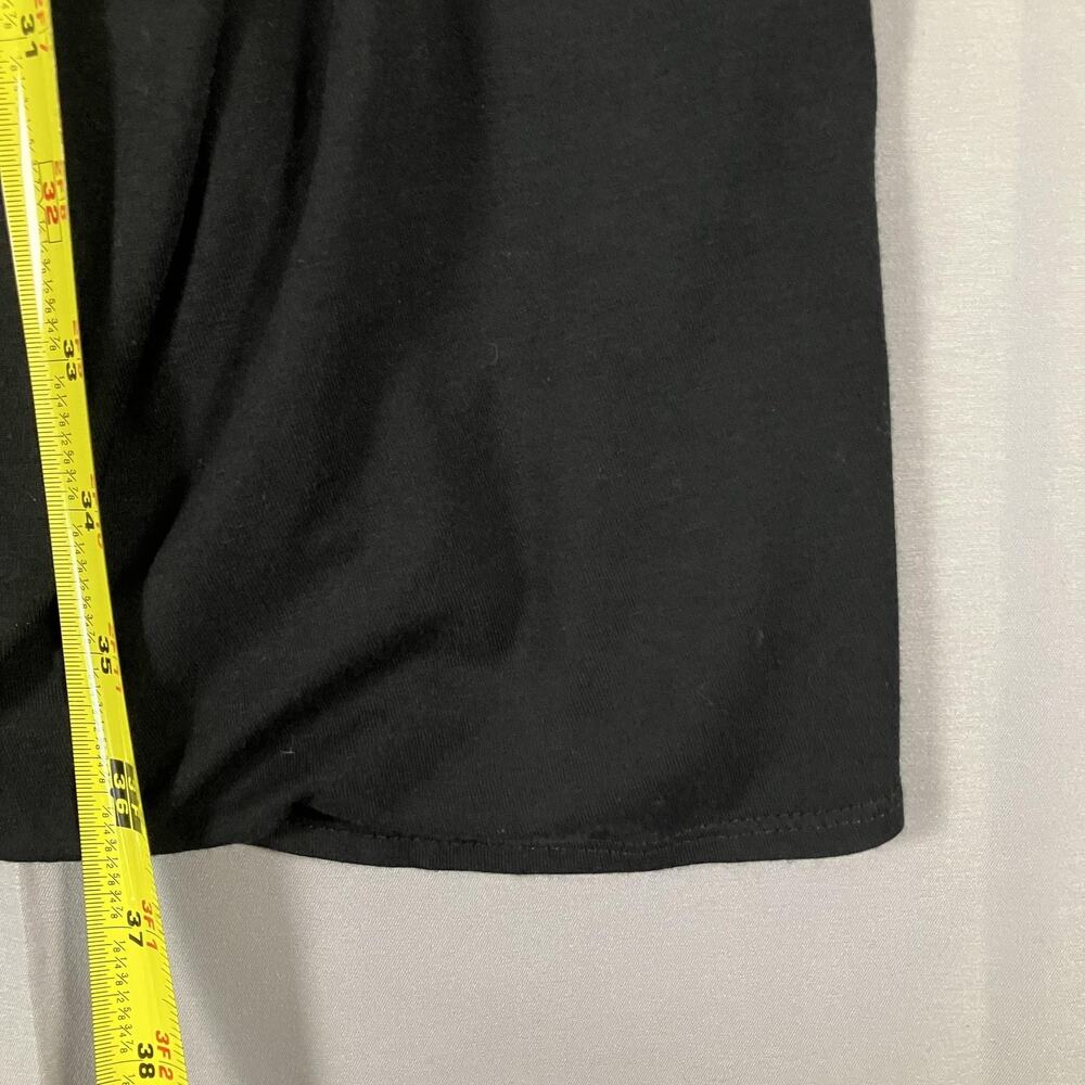 Max Studio Dress Womens Large Black 3/4 Sleeve Midi Ruffle V Neck Stretch - Picture 9 of 15